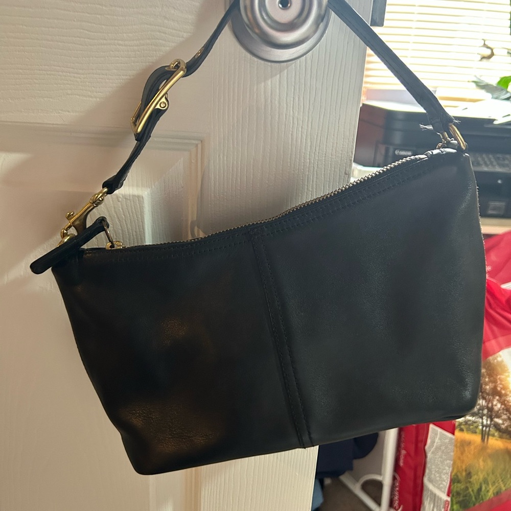 Coach Black Leather Shoulder Bag